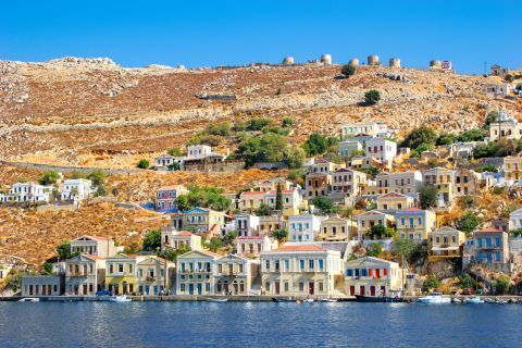 Town: View of Chora, Symi.