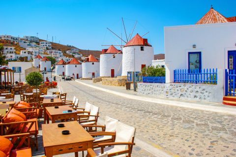 Town: Whitewashed windmills and cafes