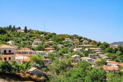 Poros: View of Poros village.