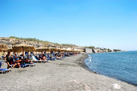 Vlychada: The blue waters of Vlychada beach