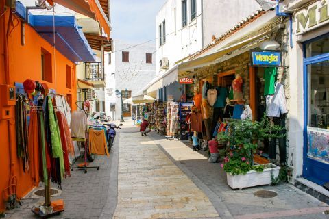 Town: A street with souvenir shops.