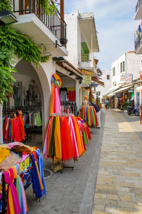 Town: Souvenirs and clothing.