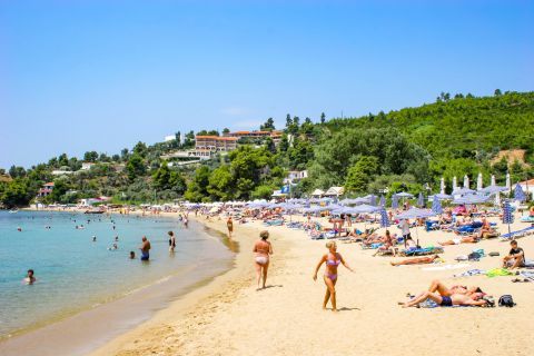 Troulos: A popular beach.