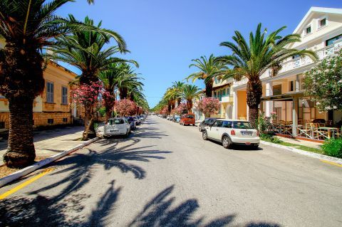 Argostoli: A central street in Argostoli