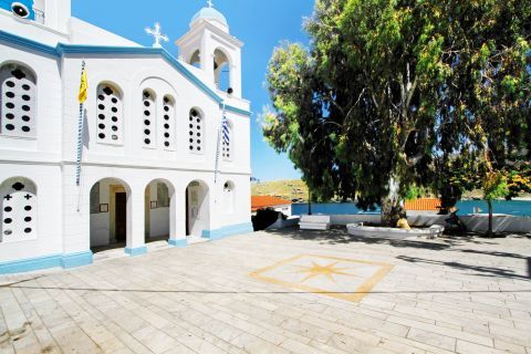 Chora: Saint George church. Chora, Andros.