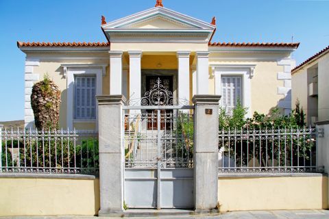 Chora: An elegant, Neoclassical mansion.