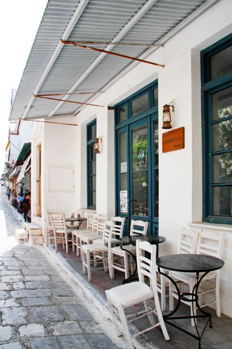 Chora: Cafes and bars in Chora, Andros.