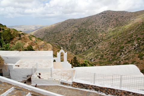 Chora: The church of Agios Georgios Valsamitis offers splendid view over the surrounding area.