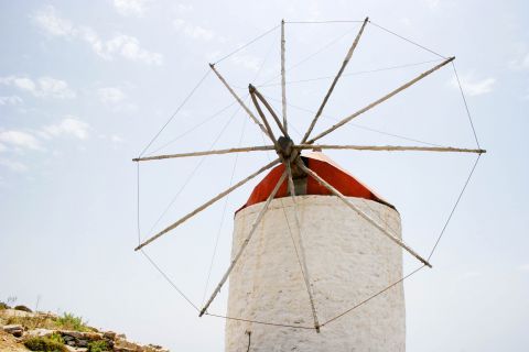 Chora: Windmills are landmarks of every island around Cyclades.